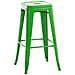 Sgabello Bar Joshua in Metallo I Sgabello Design Industriale E Scandinavian I Sgabello Senza Schienale Impilabile I Sgabello Bancone Alt. 77 CM Verde - Foto miniatura 1