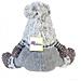 Rebecca Mobili Elfo Scandinavo Gnomo Stoffa Grigio Addobbo Natale 35x16x24 - Foto miniatura 2
