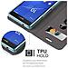 Custodia Compatibile Con Sony Xperia Z3 Compact In Blu Scuro Nero - Coperchio Protettiva Con Chiusura Magnetica, Funzione Stand E Tasca Per Le Carte - Foto miniatura 7