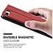 Custodia Compatibile Con Apple Iphone 8 Plus / Iphone 7 Plus / Iphone 7s Plus In Rosso Zafferano - Coperchio Protettivo Con Chiusura Magnetica, Funzione Stand E 2 Finestre Di Visualizzazione - Foto miniatura 5