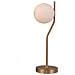 Lampada Da Tavolo Moderna In Ottone Miele 1 Luce Con Paralume Bianco, G9 - Foto miniatura 2