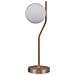 Lampada Da Tavolo Moderna In Ottone Miele 1 Luce Con Paralume Bianco, G9 - Foto miniatura 1