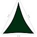 Parasole a Vela Oxford Triangolare 4x5x5 m Verde Scuro - Foto miniatura 6