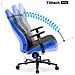 Sedia Gaming X-gamer 2.0 in Pelle Colore Blu - Foto miniatura 4