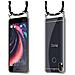 Catena Di Telefoni Cellulari Compatibile Con Htc Desire 10 Lifestyle / Desire 825 In Nero Argento - Coperchio Protettivo In Silicone Con Anelli D'argento, Cinturino In Corda E Custodia Staccabile - Foto miniatura 7