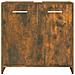 Armadietto Bagno Rovere Fumo 60x33x60 Cm In Legno Multistrato - Foto miniatura 2