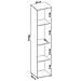 Colonna Bagno Lagalb, Mobile Pensile Bagno, Armadio Alto Multiuso A 1 Anta, 39x35h190 Cm, Rovere - Foto miniatura 3