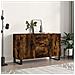 Credenza Rovere Fumo 100x36x60 Cm In Legno Multistrato - Foto miniatura 1