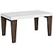 Tavolo Allungabile 90x160/264 Cm Spimbo Mix Piano Bianco Frassino - Gambe Noce - Bianco Frassino /noce - Foto miniatura 1