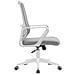 Sedia Da Ufficio Grigio E Bianco Poltrona Scrivania Girevole Regolabile 98-108cm - Foto miniatura 2