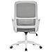 Sedia Da Ufficio Grigio E Bianco Poltrona Scrivania Girevole Regolabile 98-108cm - Foto miniatura 4