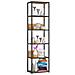 Scaffale stile loft con ripiani in legno, 6 ripiani, 50x32x192 cm, Colore Nero e Quarcia Craft - Foto miniatura 1