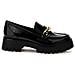 Fltalmele14 Almosty Mocassino College Scarpe Fashion Pelle Nero Nero 40 - Foto miniatura 2