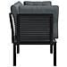 Poltrone Angolari Giardino Cuscini 2pz Polyrattan Nero E Grigio - Foto miniatura 3