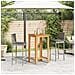 Set Bar Da Giardino 3 Pz Grigio In Legno Acacia E Polyrattan - Foto miniatura 2