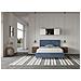 Letto Contenitore Imbottito 140x200 Microfibra Blu Adele - Foto miniatura 2