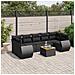 Set Divani da Giardino con Cuscini 8 pz Nero in Polyrattan - Foto miniatura 4