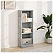 Libreria Grigio Cemento 40x24x109 Cm In Truciolato - Foto miniatura 3