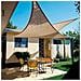 Vela Telo Parasole 3x3mt Tenda Triangolare Ombreggiante Giardino Tessuto Beige - Foto miniatura 4