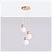 Lampada A Sospensione Pekka 3p Bianco /legno Naturale Sl. 1391 - Scandinavo Lampade A Sospensione Bianco /legno Naturale 124x31x31 Cm - Foto miniatura 2