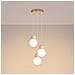 Lampada A Sospensione Pekka 3p Bianco /legno Naturale Sl. 1391 - Scandinavo Lampade A Sospensione Bianco /legno Naturale 124x31x31 Cm - Foto miniatura 3
