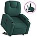 Poltrona Alzapersona Reclinabile Verde Scuro in Tessuto - Foto miniatura 1