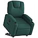 Poltrona Alzapersona Reclinabile Verde Scuro in Tessuto - Foto miniatura 3
