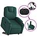 Poltrona Alzapersona Reclinabile Verde Scuro in Tessuto - Foto miniatura 6
