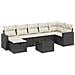 Set Divani da Giardino con Cuscini 8 pz Nero in Polyrattan - Foto miniatura 1