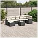Set Divani da Giardino con Cuscini 8 pz Nero in Polyrattan - Foto miniatura 2