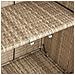 Armadio per stoccaggio  Beige 100x36x102 cm in Rattan - Foto miniatura 9