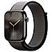 Bracciale Sportivo Per Apple Watch 44 / 45 / 46 / 49mm In Nylon Tessuto Velcro, Grigio Scuro - Foto miniatura 1