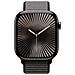 Bracciale Sportivo Per Apple Watch 44 / 45 / 46 / 49mm In Nylon Tessuto Velcro, Grigio Scuro - Foto miniatura 4