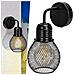 Lampada Da Parete Applique Da Interno  E27 Metallo | Design Industriale | Ip20 - Foto miniatura 1