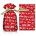 Sacchetti Di Natale Rossi - Sacchetti Regalo Condivisione Gioia 12x17cm (confezione Da 50) Con Coulisse - Foto miniatura 2