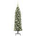 Albero di Natale Artificiale Sottile Verde e Bianco 150 cm - Foto miniatura 3