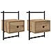 Armadio da Notte 2 pcs Rovere artigianale 35 x 30 x 51 cm - Foto miniatura 1
