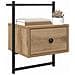 Armadio da Notte 2 pcs Rovere artigianale 35 x 30 x 51 cm - Foto miniatura 3