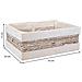 Cesto In Legno E Corda Bianco 35x25x12/31h - Foto miniatura 5