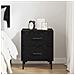 Armadio da Notte con cassetto Rovere Nero 40 x 35 x 47,5 cm - Foto miniatura 4