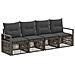 Set Divano da Giardino 4 pcs Grigio polyrattan - Foto miniatura 1