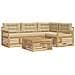 Set di divani da esterno 6 pcs Bianco e Beige Poliestere - Foto miniatura 1