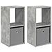 Comodino con cassetto 2 pcs Grigio cemento 30,5 x 27 x 59,5 cm - Foto miniatura 1