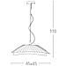 I-ISIDE / S45 - Lampadario a sospensione bianco con raggi 60 watt E27 - Foto miniatura 7