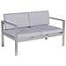Set Divani Da Giardino Con Tavolino In Alluminio Grigio Chiaro Salerno - Foto miniatura 22