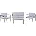 Set Divani Da Giardino Con Tavolino In Alluminio Grigio Chiaro Salerno - Foto miniatura 23