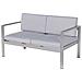 Set Divani Da Giardino Con Tavolino In Alluminio Grigio Chiaro Salerno - Foto miniatura 5