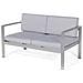 Set Divani Da Giardino Con Tavolino In Alluminio Grigio Chiaro Salerno - Foto miniatura 7