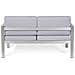 Set Divani Da Giardino Con Tavolino In Alluminio Grigio Chiaro Salerno - Foto miniatura 25