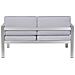 Set Divani Da Giardino Con Tavolino In Alluminio Grigio Chiaro Salerno - Foto miniatura 29